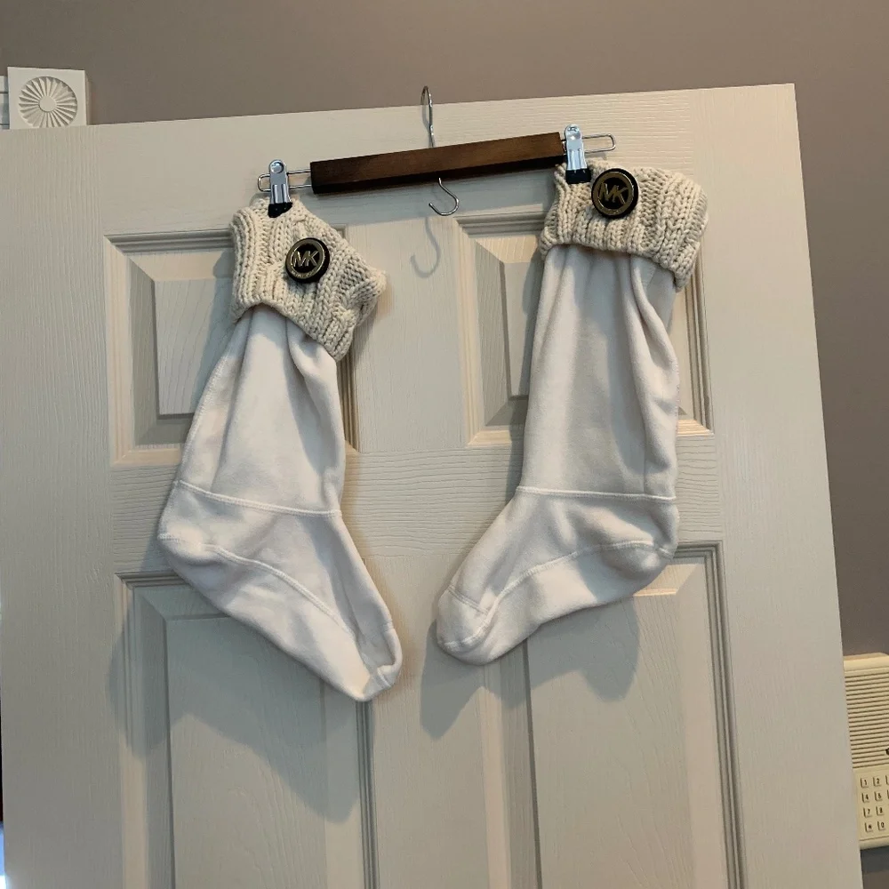 Michael Kors Cream Boot Socks sz L/XL